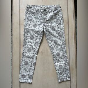 Free People Movement Geometric Print Ankle Jeans Size 29 Patterned